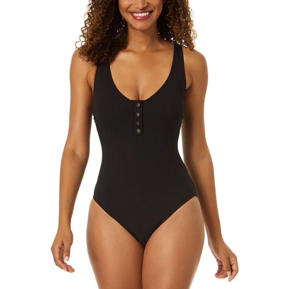 Anne Cole Womens Scoop Snap Halter One-Piece